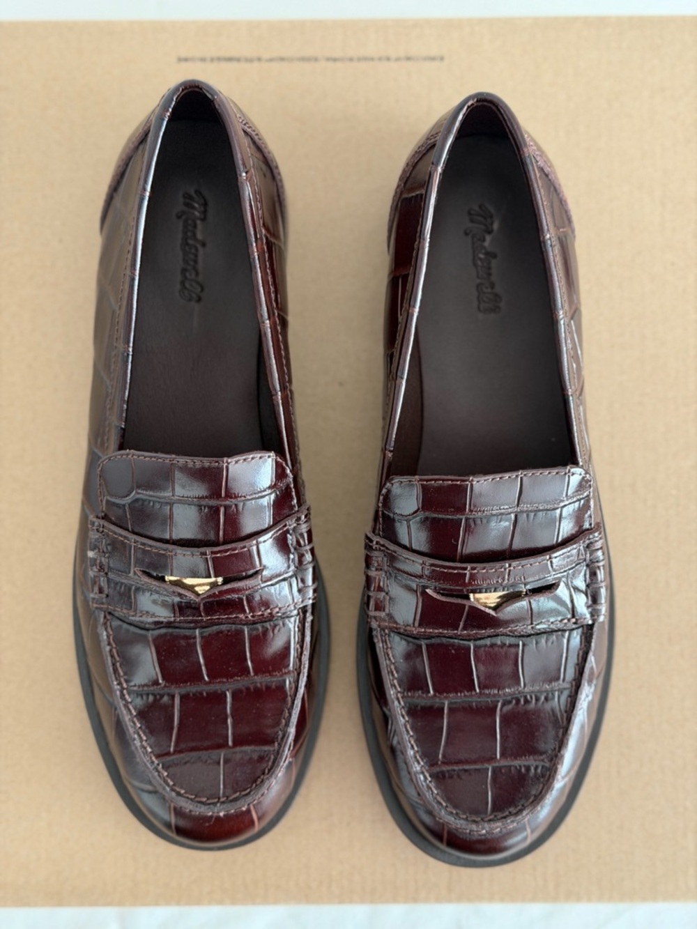 Madewell The Grayson Penny Loafer in Chocolate Raisin, Size 8 - Picture 7 of 10